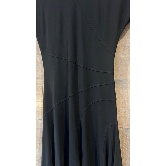 MAX MARA black JERSEY STEPPA MIDI TEE DRESS Size US 12 - Picture 6 of 14